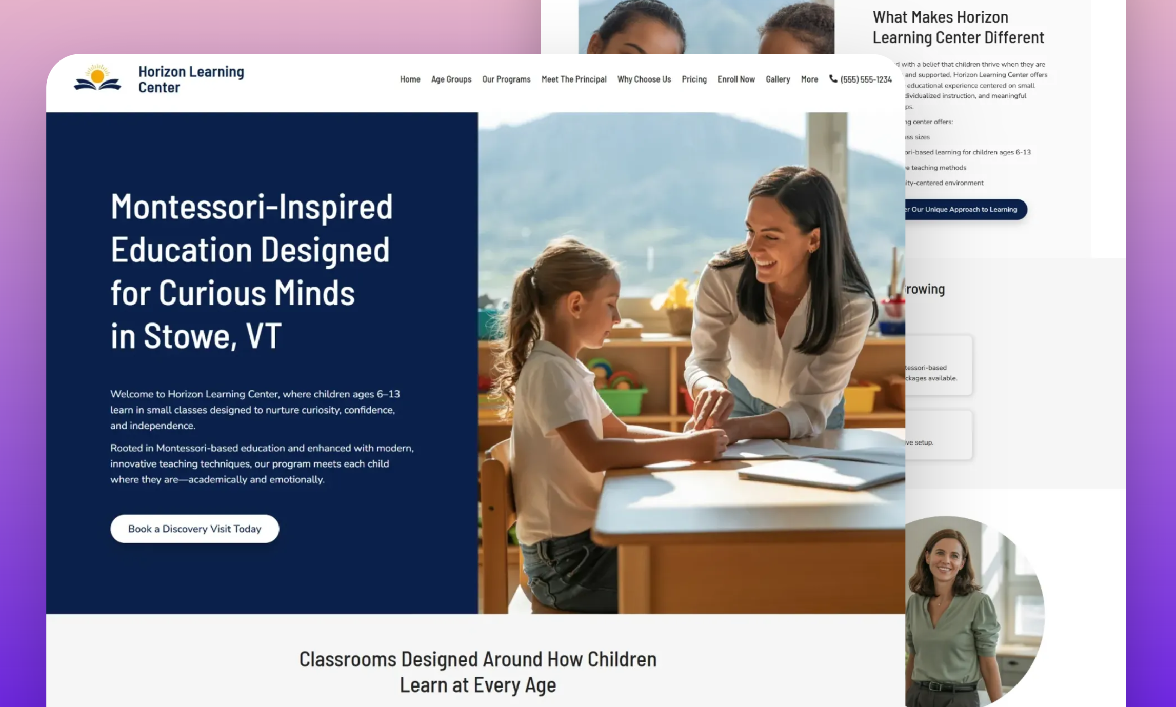 Preview of website template Horizon Learning Center