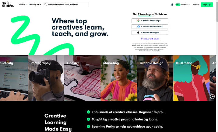 An example of an educational website.