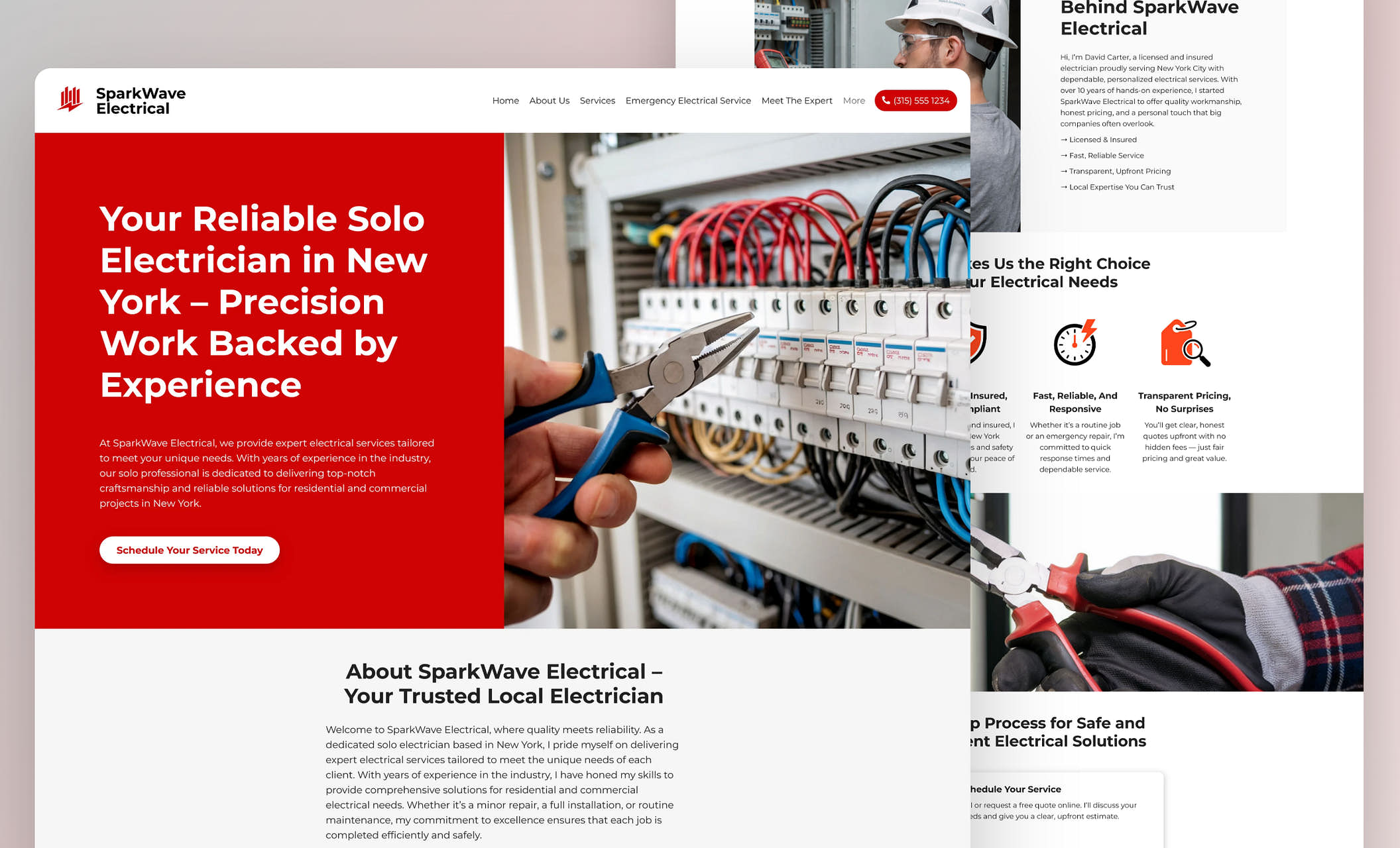 Free Electrician Website Templates & Designs for Contractors | Zarla