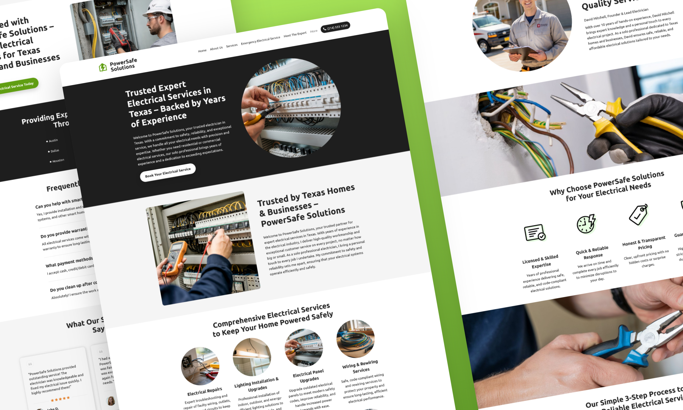 Preview of website template PowerSafe Solutions