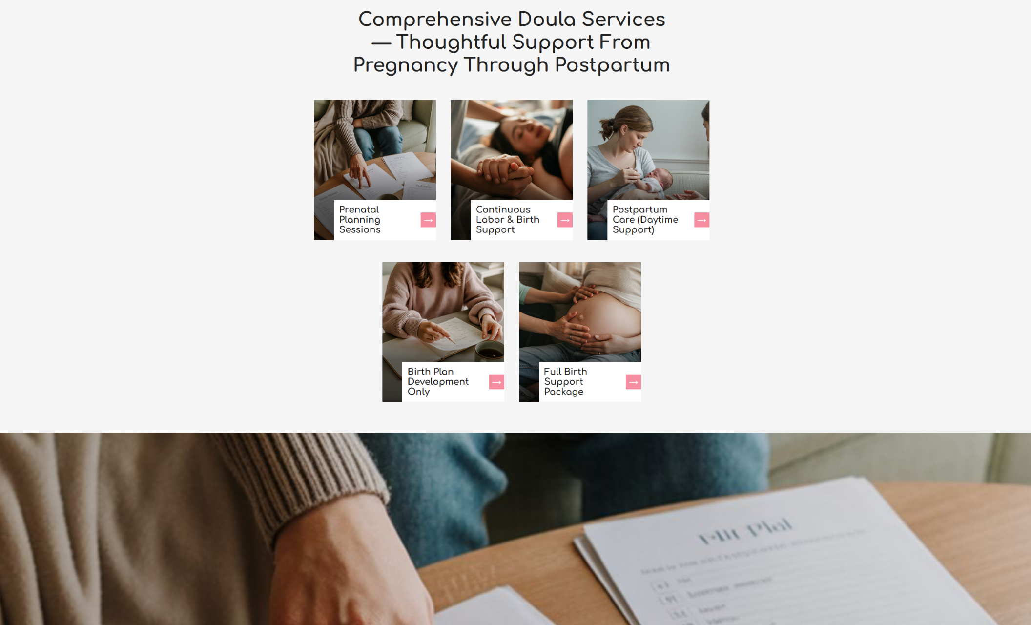 Detail screenshot of website template titled  