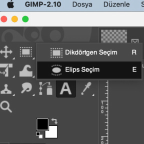 Elips Seçim Aracını seçin.