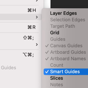 Enable Smart Guides.