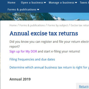 Check if you need to do excise tax returns.