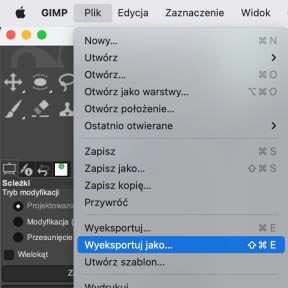 Eksportuj swój projekt.