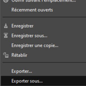 Exportez votre logo.