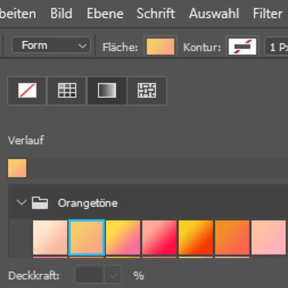 Entscheiden Sie sich für einen Farbverlauf.