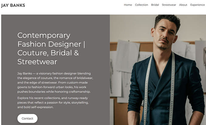 Fashion Designer Portfolio - Portfolio Website Template Fashion Designer Portfolio - Portfolio Website Template