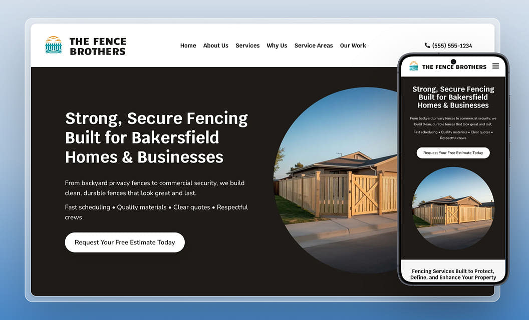 The Fence Brothers Fencing Website Template