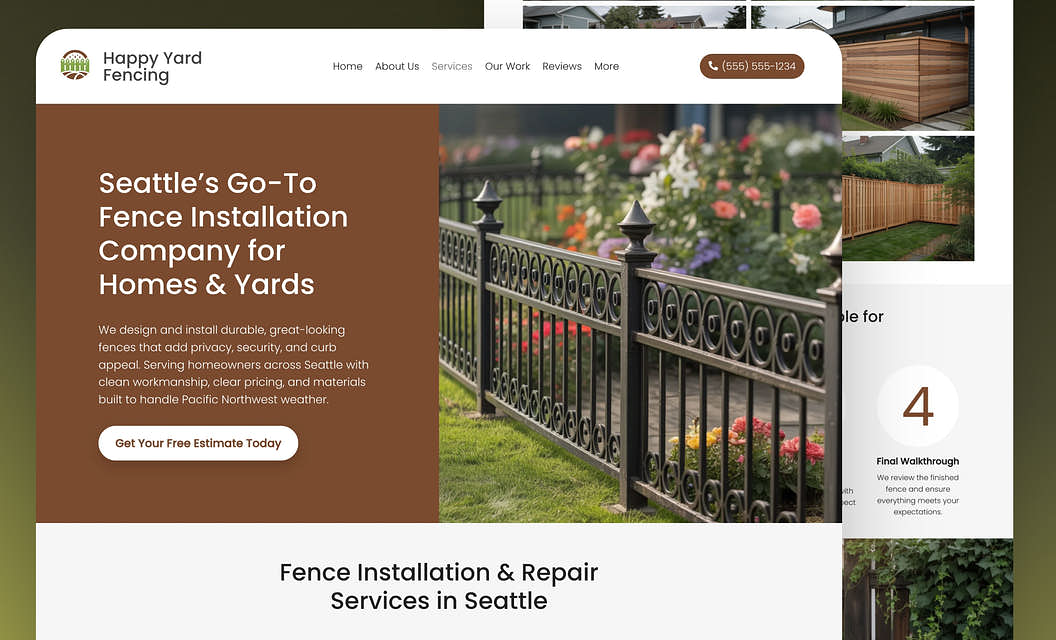 Happy Yard Fencing Fencing Website Template