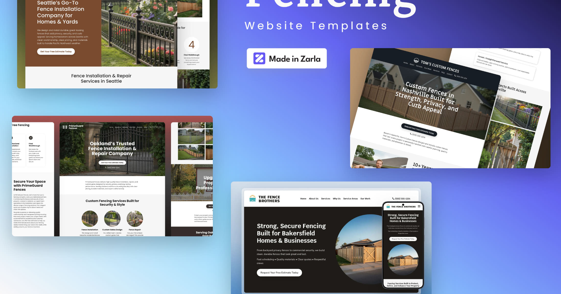 Best Fence Installation Websites Site Designs for Fence Repair Pros