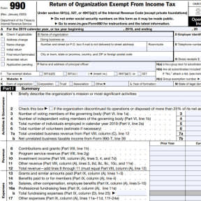 Fill out an IRS Form 990.