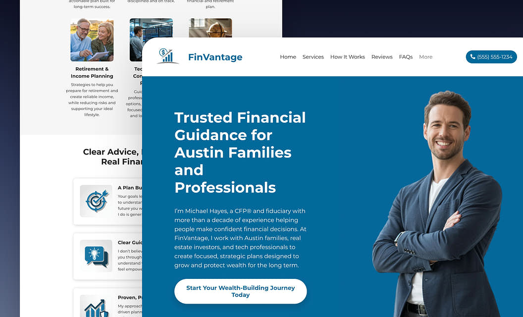 FinVantage Financial Advisor Website Template