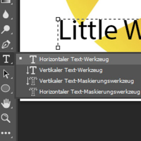 Wählen Sie das Text-Werkzeug.