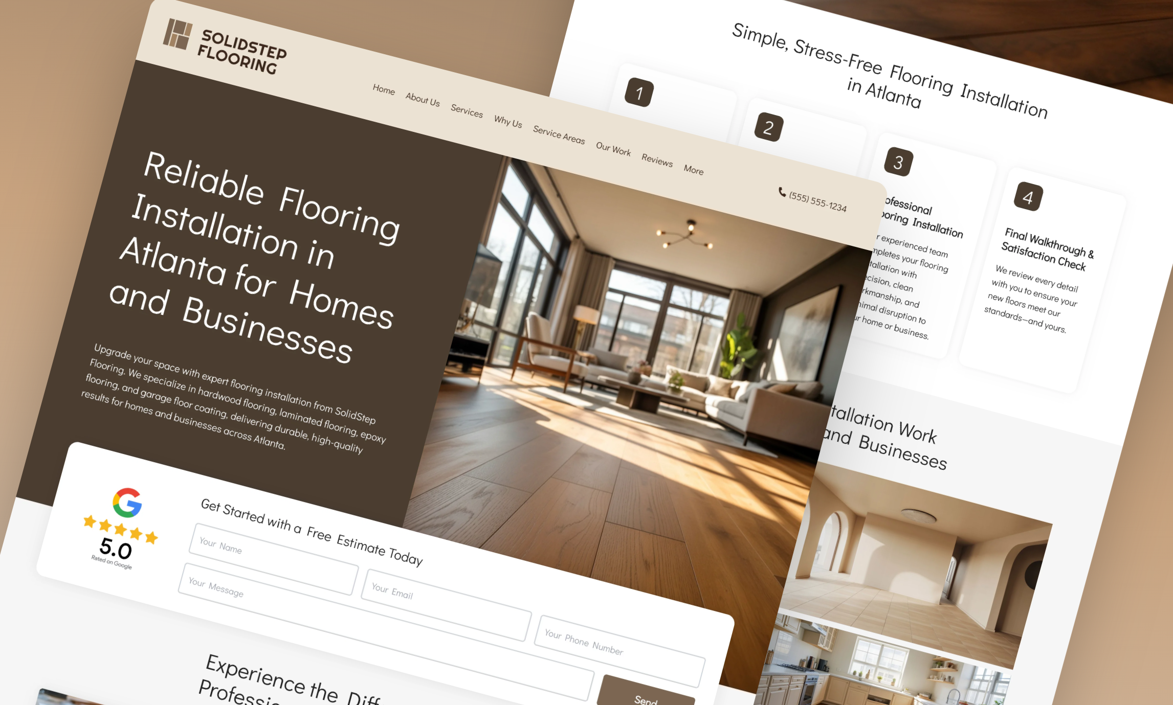 Preview of website template SolidStep Flooring