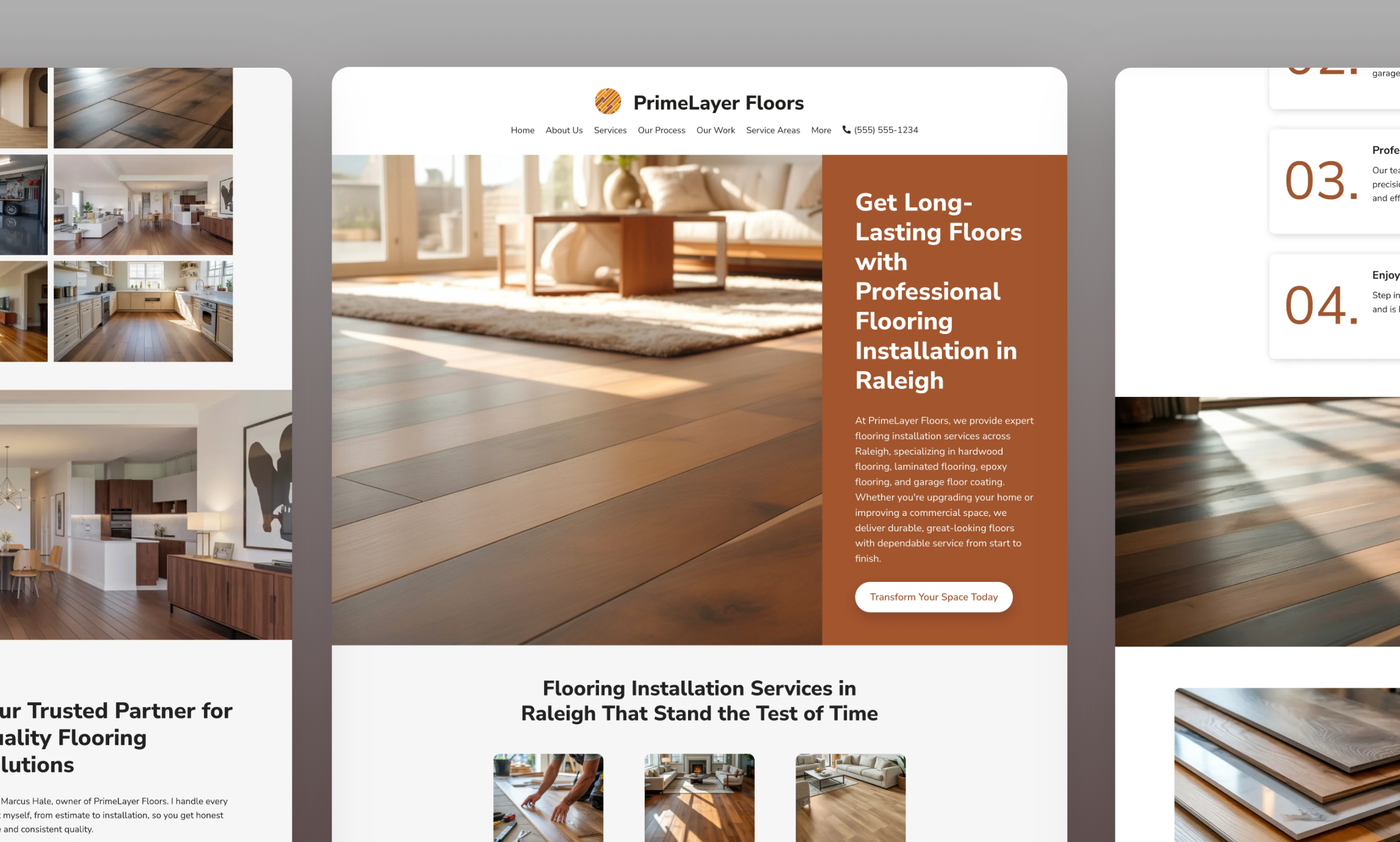 Preview of website template PrimeLayer Floors