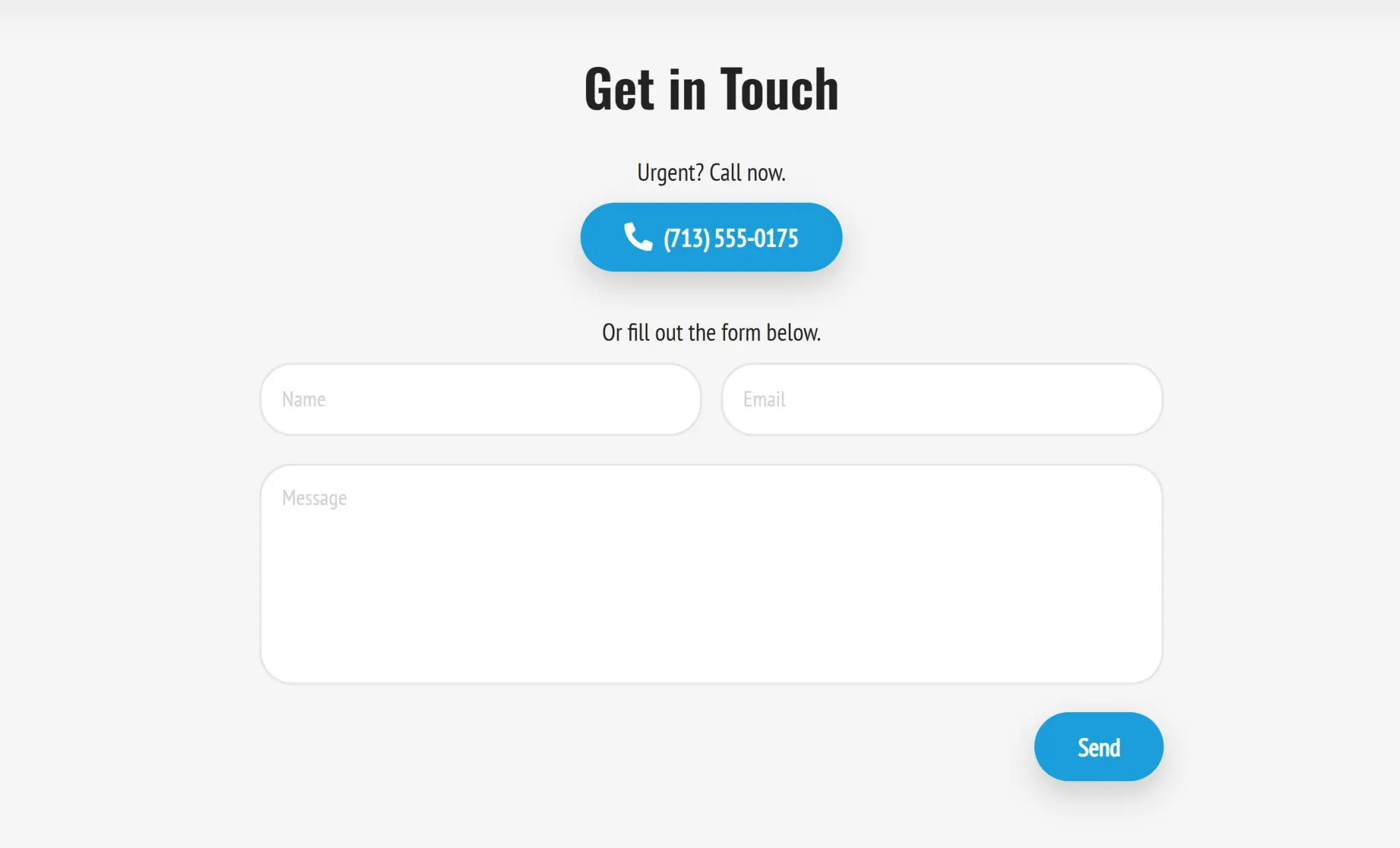Floorwise Pros' website displaying a contact form