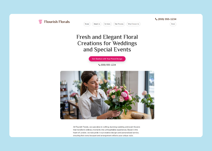 Revive Detailing landing page with the tagline 'Elevate the appearance and condition of your vehicle with Revive Detailing' with a picture of a shiny red car