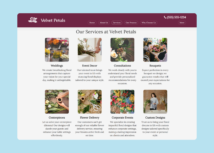 Spotless Touch landing page of a specific service titled 'Post Construction Cleaning' with a contact form on the side