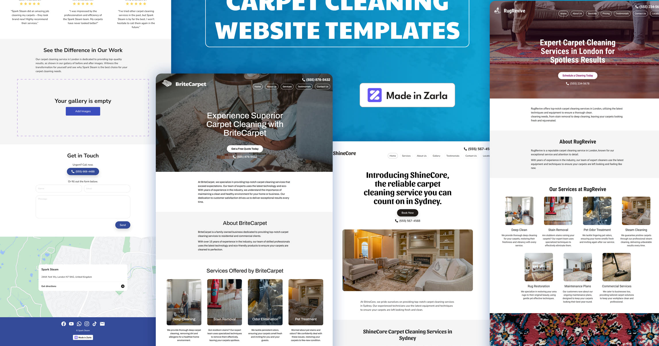 Carpet Cleaning Website Templates Free, Professional Designs for Cleaners