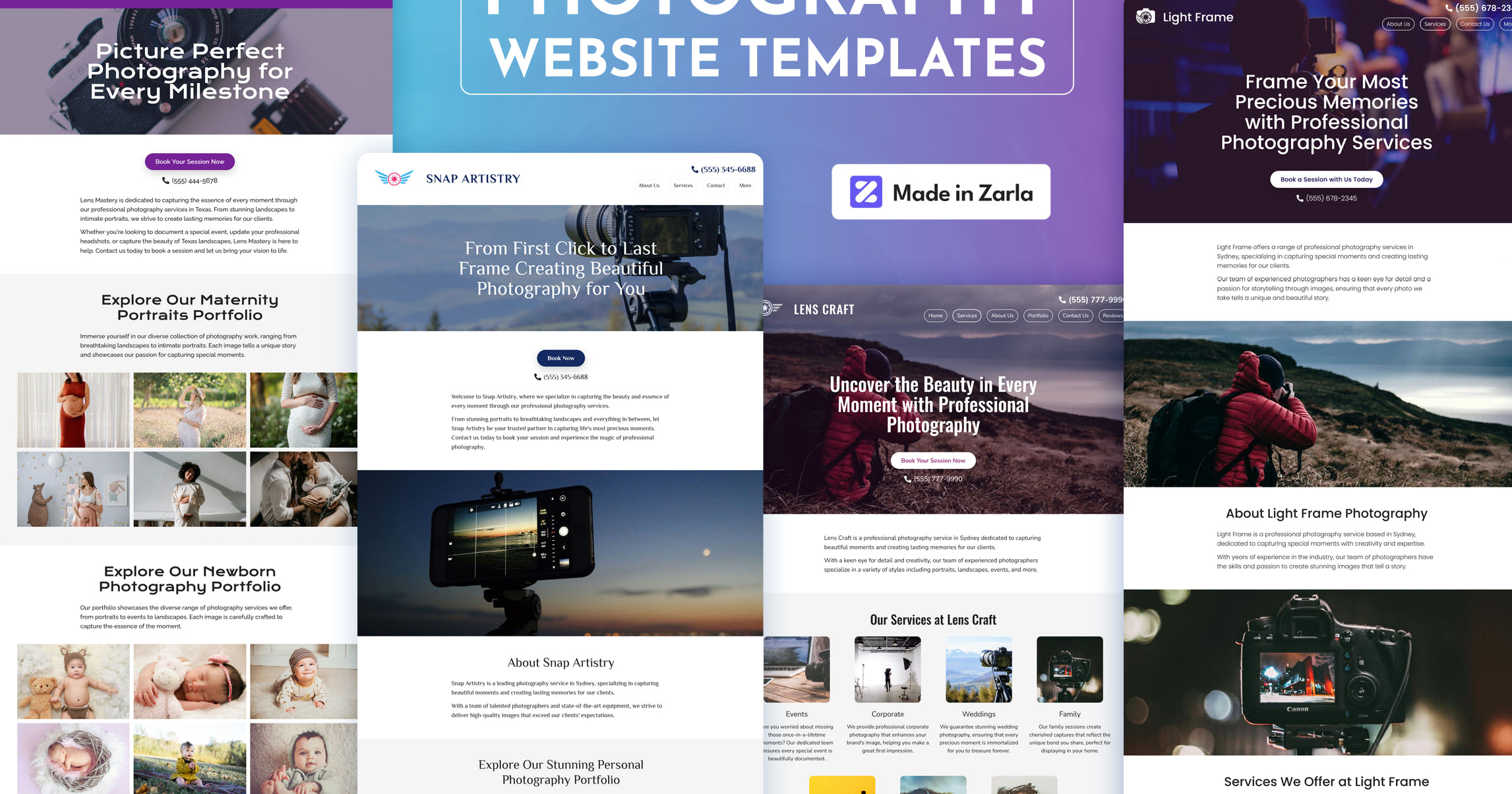 Best Photography Website Templates Photography Portfolio Zarla