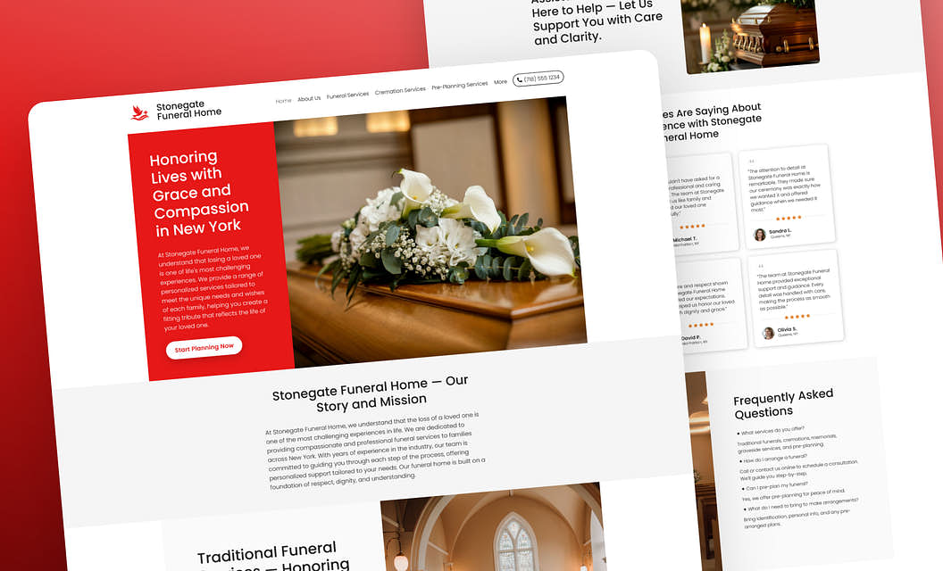 Stonegate Funeral Home Funeral Home Website Template