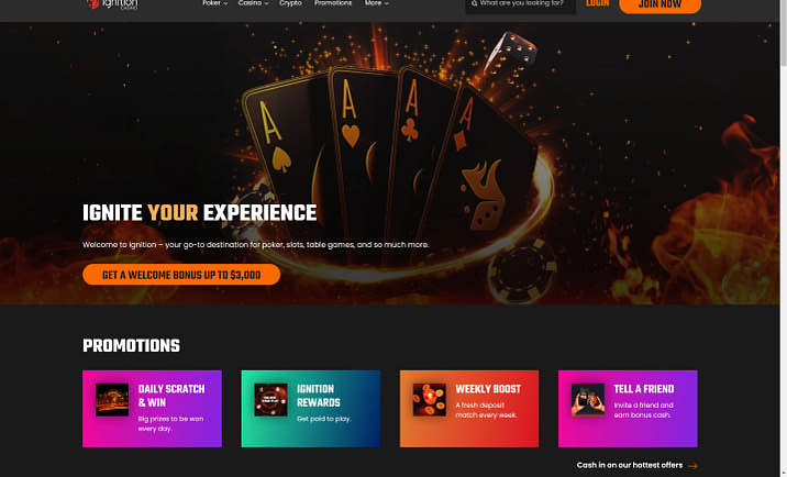An example of a gambling website.