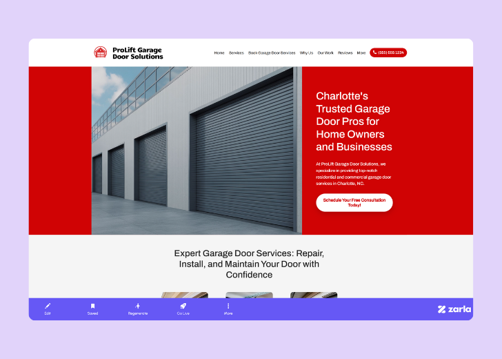 Screenshot of Zarla Editor's UI for selecting fonts and color palettes and uploading custom images
