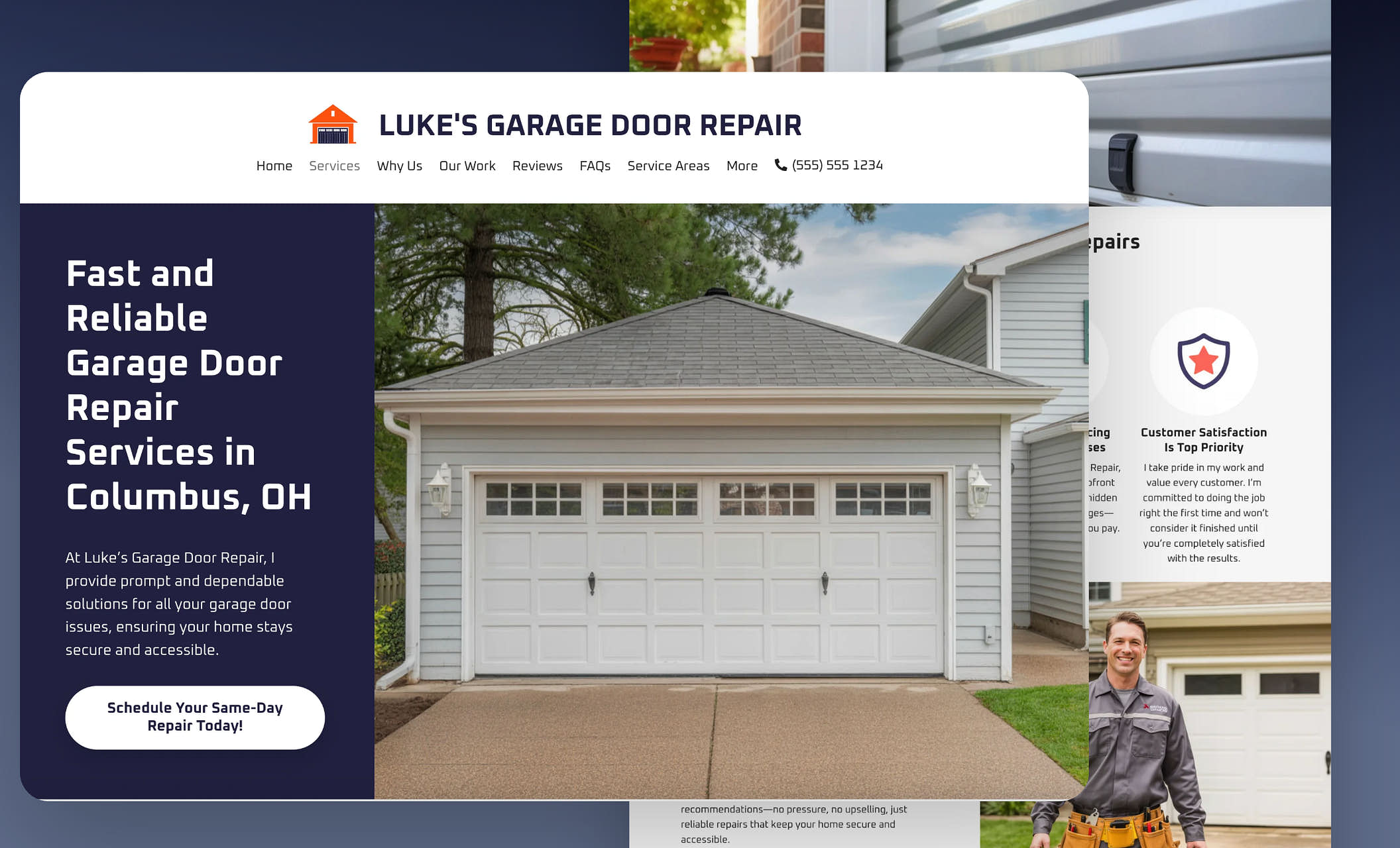 Best Garage Door Repair Website Templates Site Designs for Garage