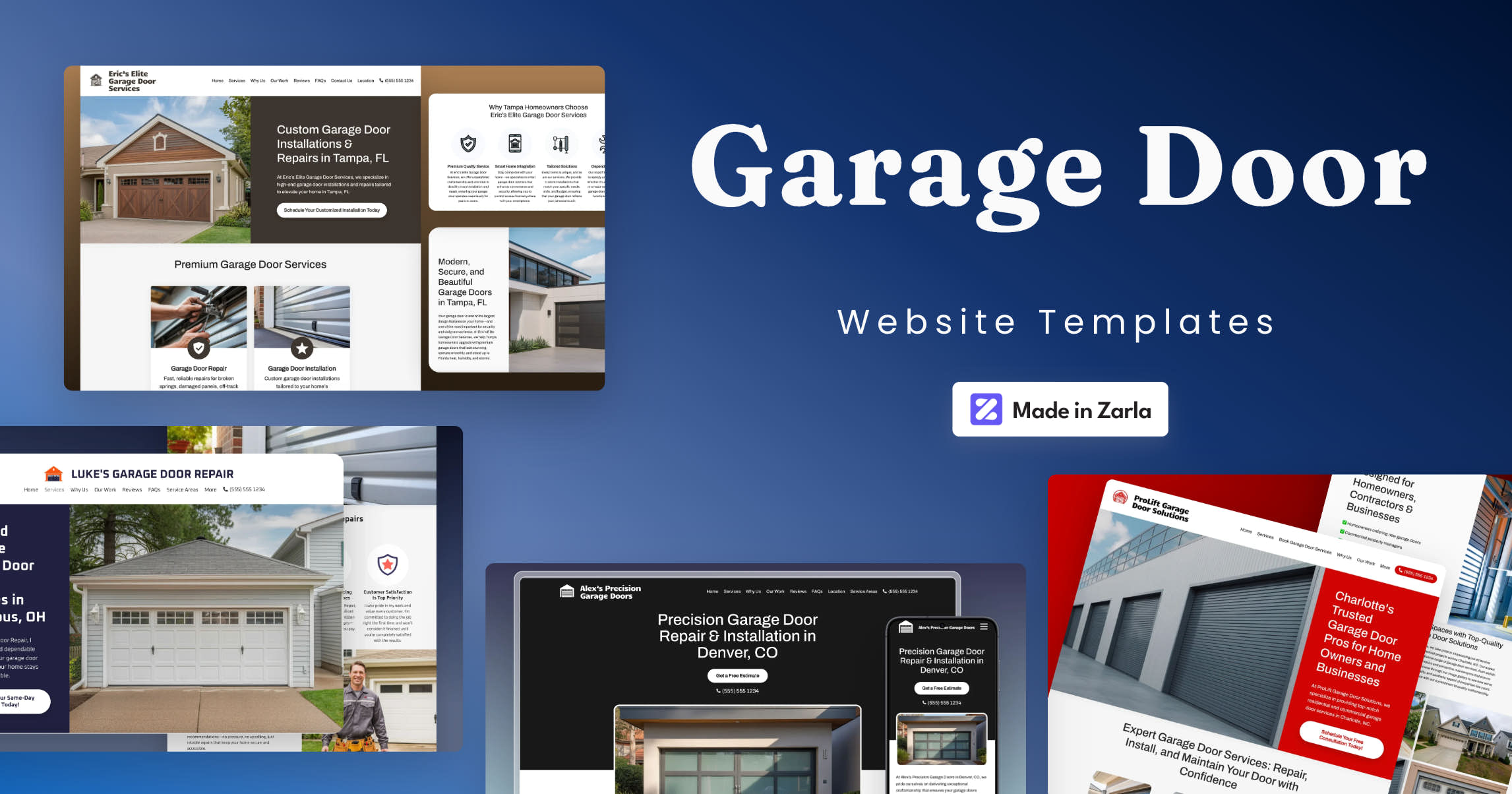 Best Garage Door Repair Website Templates Site Designs for Garage