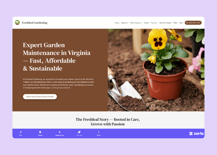 Screenshot of Zarla Editor's UI for selecting fonts and color palettes and uploading custom images