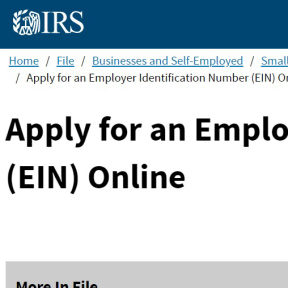 Get an Employer Identification Number (EIN).