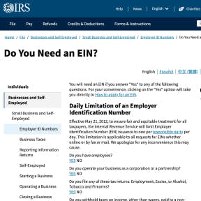 Get an employer identification number.