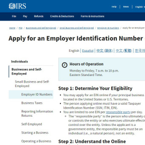 Obtain an employer identification number (EIN).