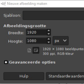 Stel de afbeeldingsgrootte in