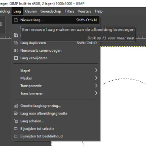 Creëer een nieuwe laag