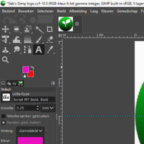 Selecteer de 'Tekst'-tool
