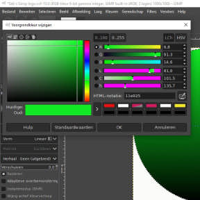 Pas de kleuren van het kleurverloop aan