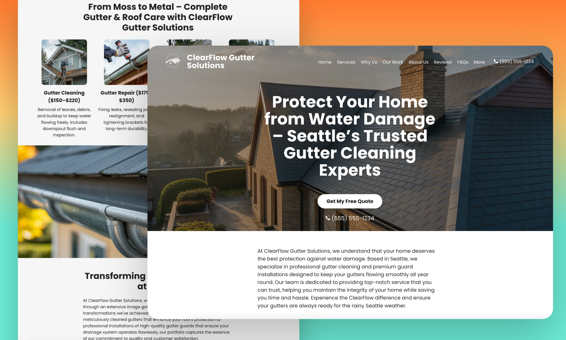 Roof Cleaning Website Builder