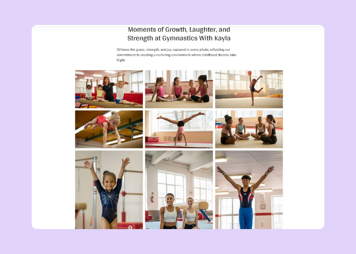 Gallery section titled 'Explore Our Stunning Home Remodeling Projects' with a gallery of 6 images of wooden-themed interior design in a masonry grid layout