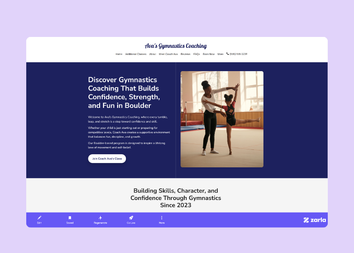Screenshot of Zarla Editor's UI for selecting fonts and color palettes and uploading custom images