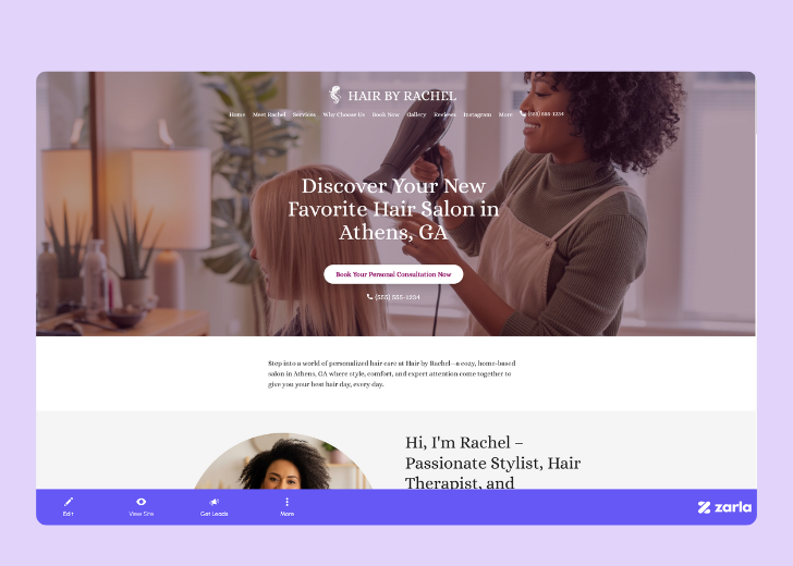 Screenshot of Zarla Editor's UI for selecting fonts and color palettes and uploading custom images