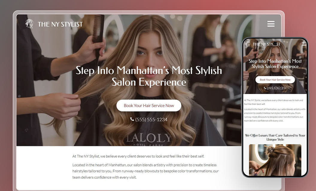 The NY Stylist Hair Salon Website Template