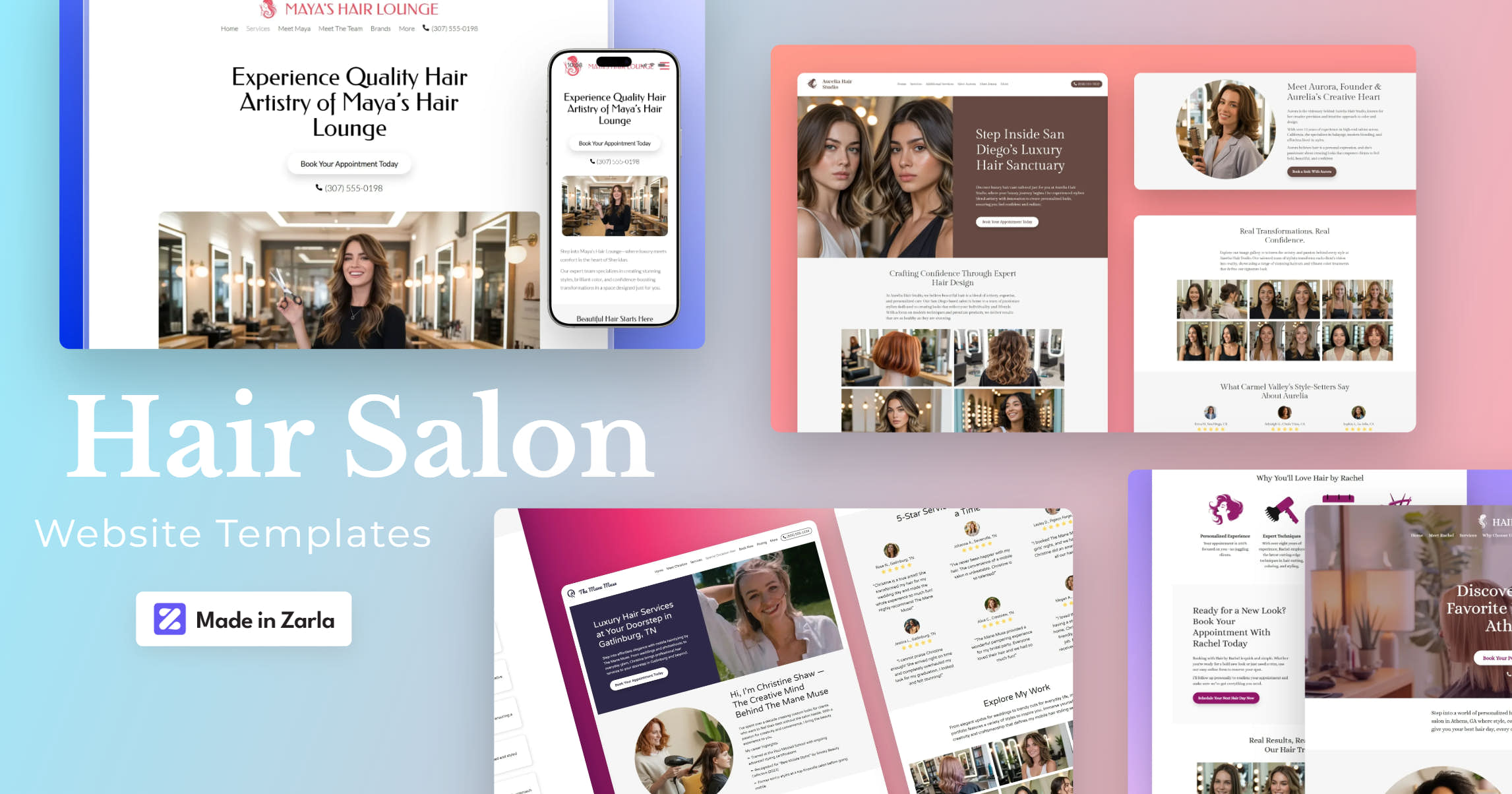 Top Hair Salon Website Templates for 2025 | Create a Free Beauty Site ...