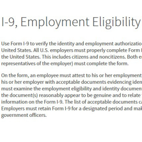 Have employees complete form I-9.