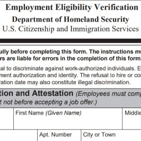 Have employees complete Form I-9.