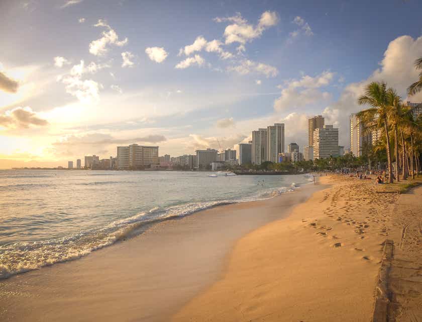 Une vue de la ville de Honolulu à Hawaï.