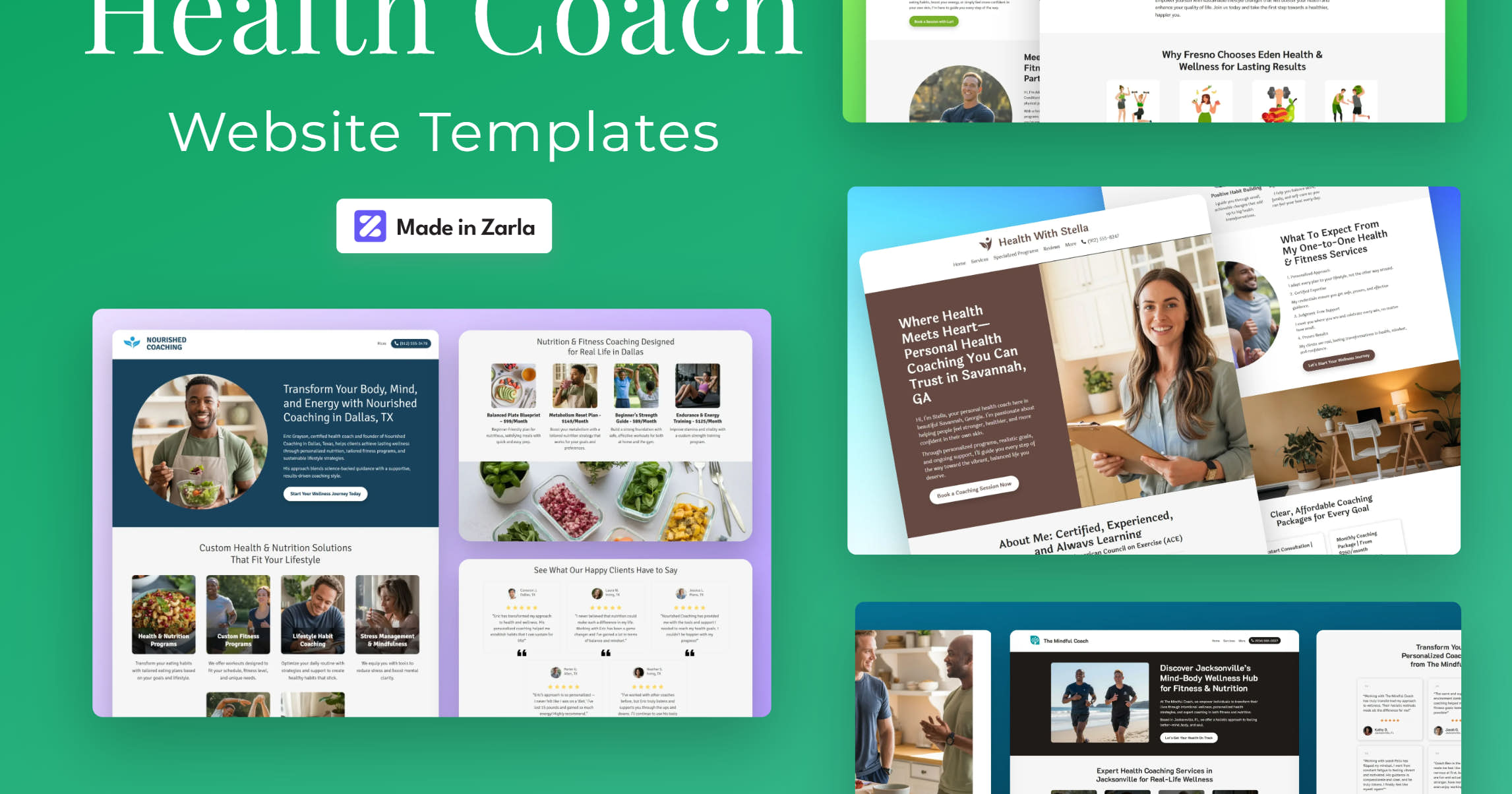 Best Health Coach & Nutrition Website Templates Health & Wellness