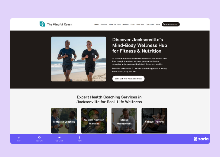 Screenshot of Zarla Editor's UI for selecting fonts and color palettes and uploading custom images