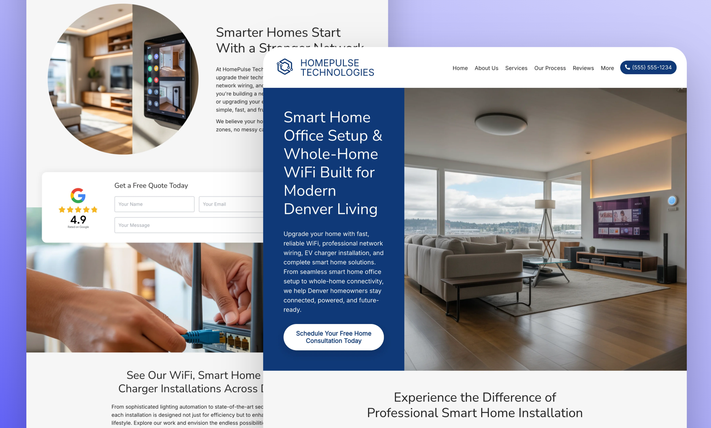 Preview of website template HomePulse Technologies